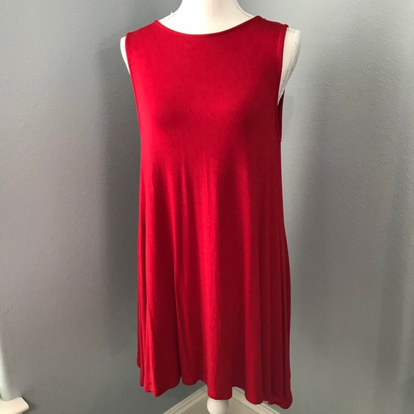 Red Shift Dress S/M - Picture 2 of 5